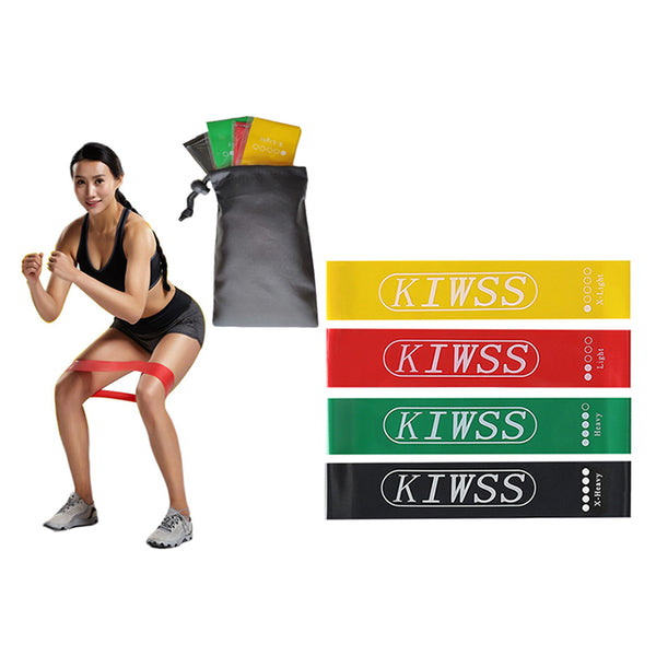 KIWSS Exercise Resistance Loop Bands Workout Yoga Training Fitness Gym Bands