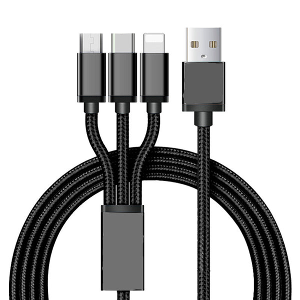 Multi Phone Charger Cable Braided Universal 3 in 1 Charging Cord